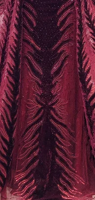 Бургундские вечерние платья с длинными рукавами ручной работы, украшенные бисером, платье для выпускного вечера, Дубай, вечернее бархатное платье, Vestido de Fiesta - Цвет: picture color
