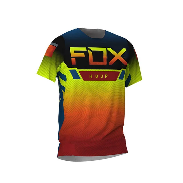 Motorcycle Mountain Bike Team Downhill Jersey Huup Fox MTB Offroad DH MX Bicycle Locomotive Shirt Cross Country Mountain Bike 12