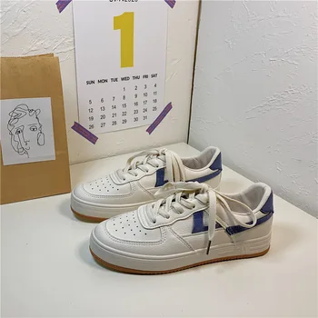 

Women Sneakers White Vulcanized Shoes Female New Fashion Comfort White Platform Vulcanized Shoes Ladies Casual Flats Sneakers