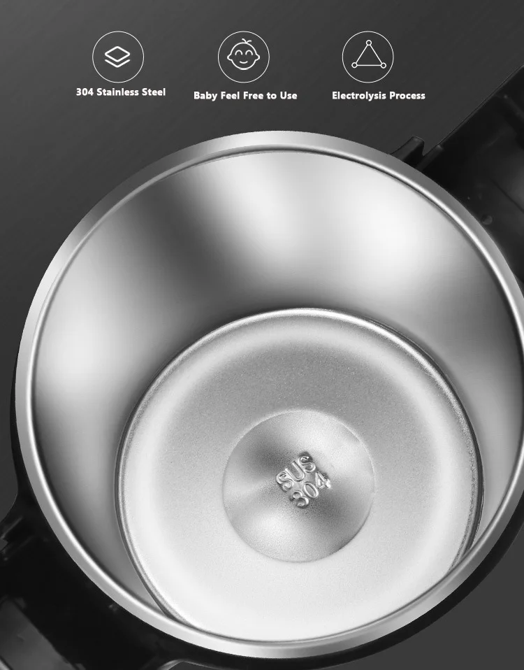 304 Stainless Steel Thermos Lunch Box Round Leak-Proof Multilayer Sealed Insulated Food Storage Container Work School Bento Box 2.6 Liter