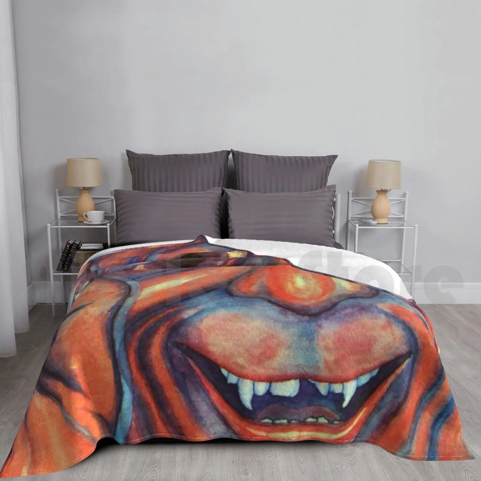 King Crimson In La Corte Di The Crimson King Coperta Per Divano Lettino Da Viaggio King Crimson Crimson 60S Fripp Greg