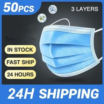 

10/50/100/200pcs Disposable Medical Face Mouth Masks Unisex Protective Mask Breathable Dust Smog Fog Proof Health Prevent Masks