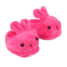 

43 Cm Doll Clothes Shoes Lovly Rabbit Fuzzy Slipper Hole Shoes Fit 18 Inch American Baby New Born Doll Accessories Gift for Girl