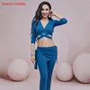 Oriental Dance Top/Pants V-Neck Shirt 7-Point Sleeve Trousers Practice Clothes Set Female Belly Dancewear Performance Clothing ► Photo 1/5