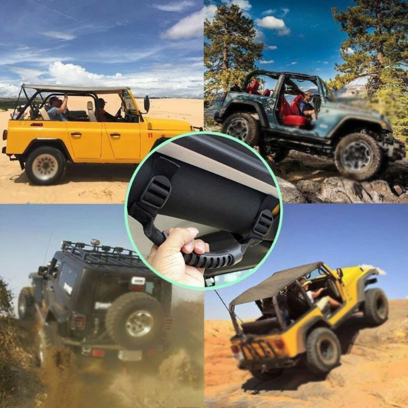 

For Jeep Wrangler 2&4 DOORS Black Roll Bar Handles Car Trunk SUV Accessories