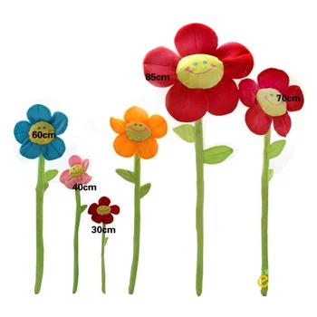 

40pcs Lots of kinds Smile Sun flower plant Anti-stress soft creative pillow Sunflower plush doll girl hobby Children toy gift