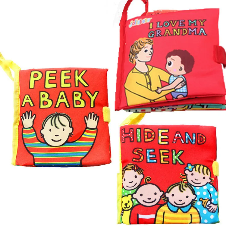Jollybaby Tail Cloth Book детские игрушки в виде животных трехмерного хорошего дня! Обучающие новые детские Мультяшные игрушки