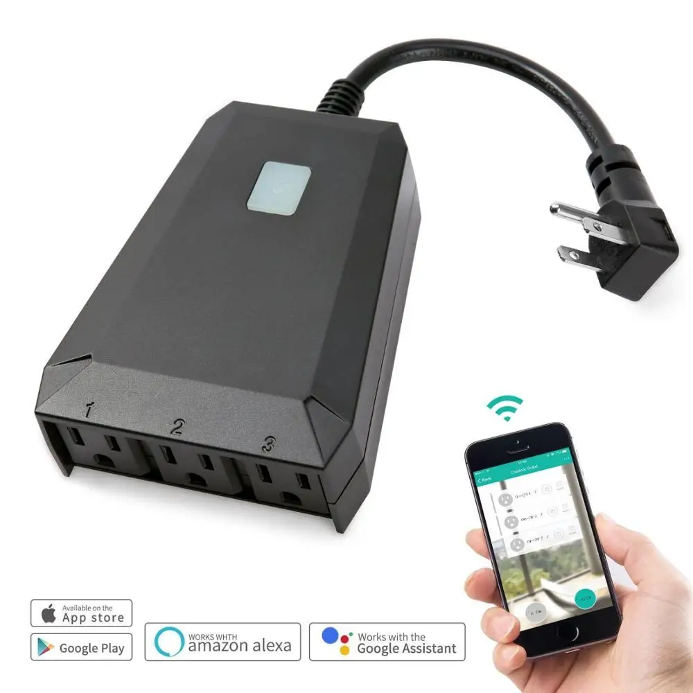 WIFI Intelligent Socket Mobile Phone Timing Switch Intelligent Socket Remote Control Intelligent Home Outdoor Waterproof Regulat
