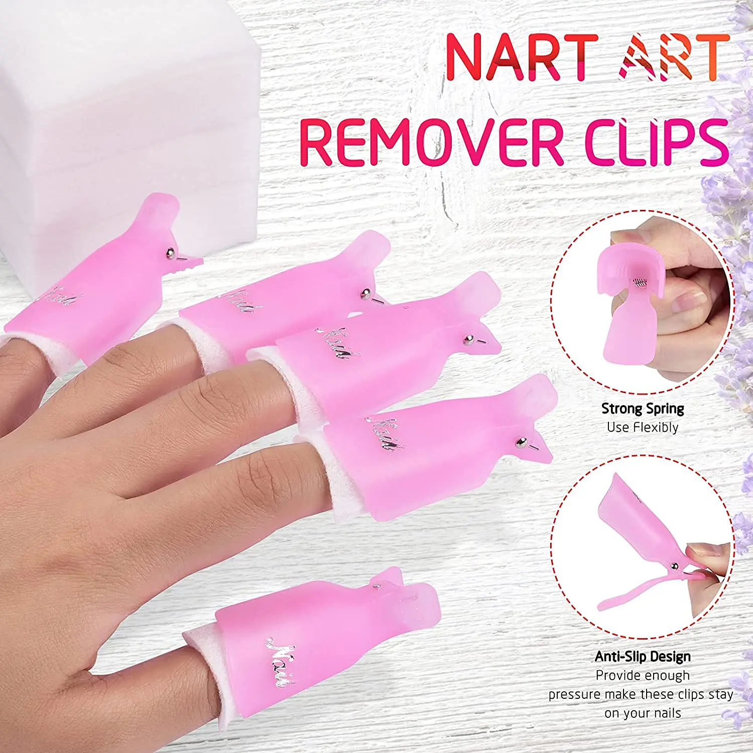 Neuer Stil Kunststoff Acryl Nagelclip Nail Art UV Gel Nagellackentferner Soak Off Cleaner Cap Clip – Detail 8