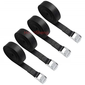 

High quality 2-10pcs 3.8cm *50cm Lashing Straps Metal cargo lashing strap ratchet tie down cam buckle winch strap Black