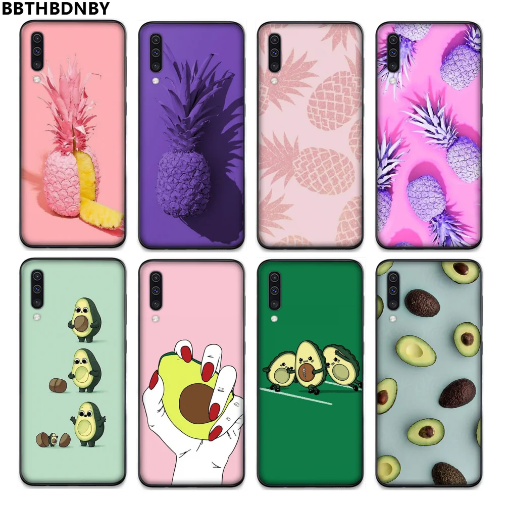 For Samsung S9 pineapple Cactus avocado Phone Case S6 S7 edge S8 S10 e plus A10 A50 A70 note8 J7 2017 | Мобильные телефоны и