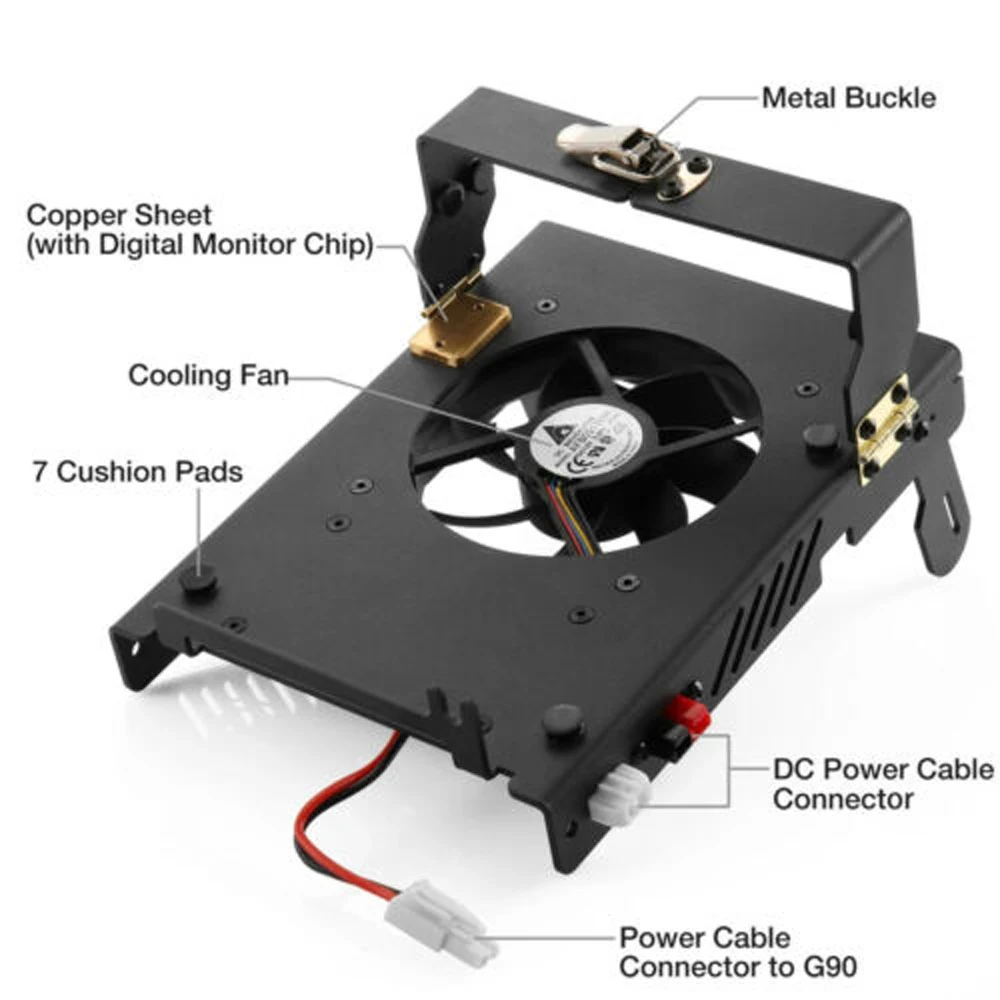 New XIEGU Exclusive Bracket Stand Cooling Fan Heatsink Holder For G90 0.5-30MHz