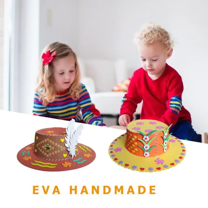 3D EVA шляпа ручной работы DIY ремесло мультфильм Кепка ребенок подарки на день рождения головоломка игрушка случайное развитие детского мышления творчества