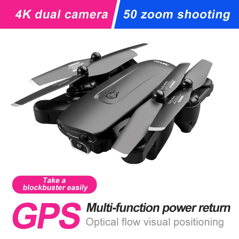 US $35.75 Folding 4K WIFI HD Dual Wide Angle Camera Drones FourAxis Helicopter 5G GPS Positioning RC Drone FPV Professional Quadcopter