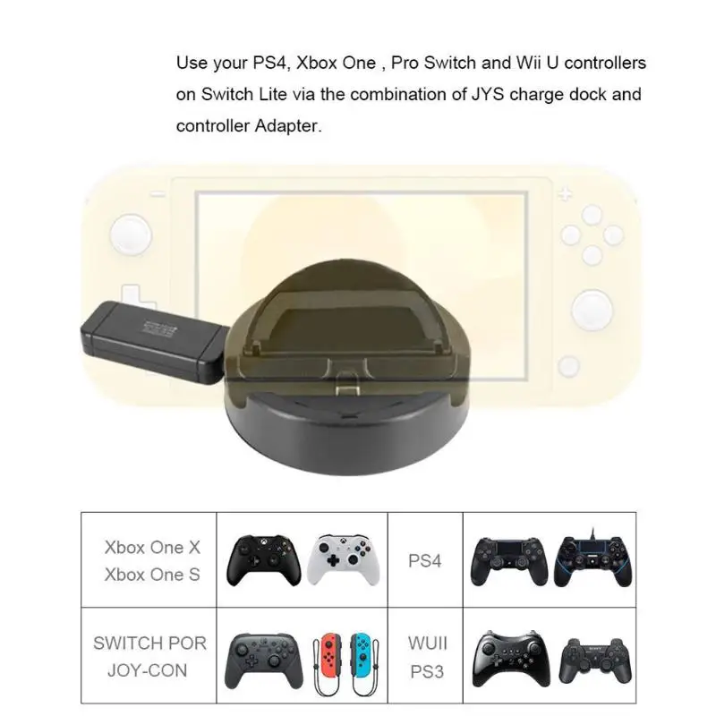 USB Type-C Charging Dock Station Stand Charger Support Bracket Stand Holder Wired Gamepad Connectable for Nintend Switch Lite