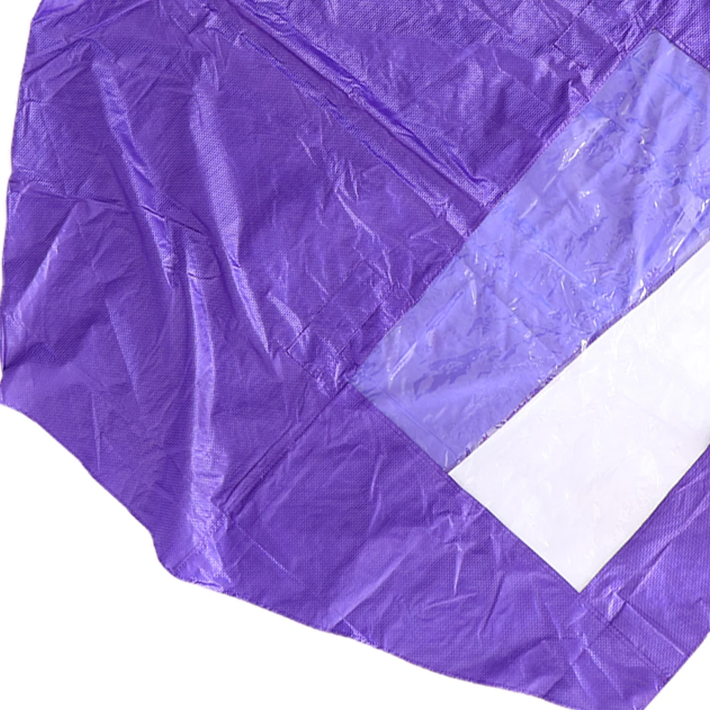 Cycling Bicycle Bike Raincoat Rain Cape Poncho Cloth Rainproof Purple Oxford cloth