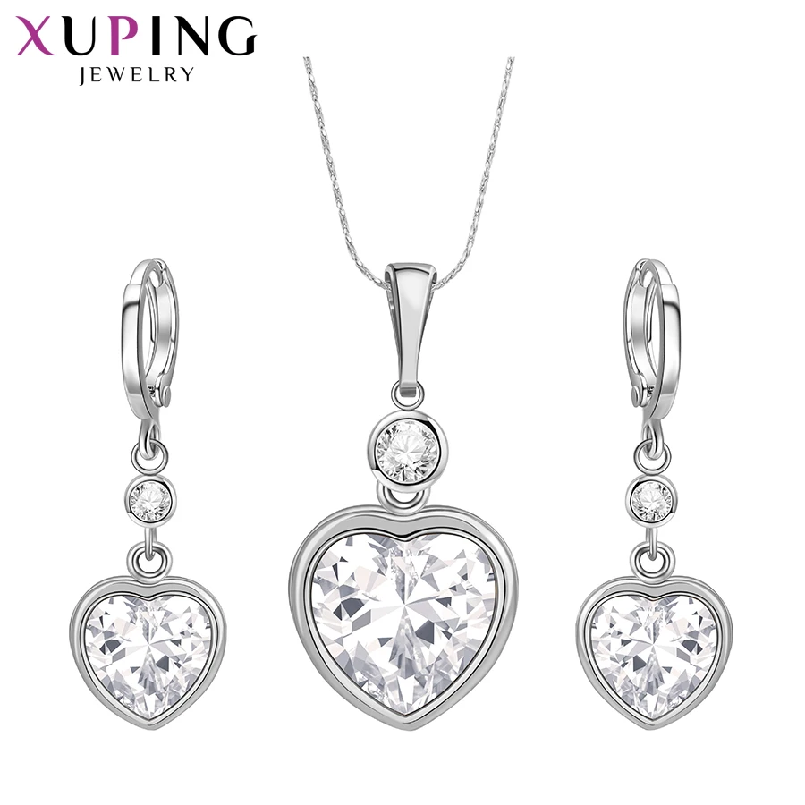 Xuping Fashion Heart Shaped Set for Women Charms Style High Quality Imitation Jewelry Sets for Party Gifts S84-64589 - Image 3