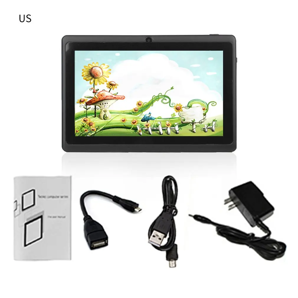 

7-Inch HD Touch Screen Quad-Core Children Tablet PC 512MB+8GB Kids Pad Students Learning Tablet Support TF Card