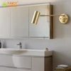 (E27 Bulb For Free) Led wall lamp Golden wall light fixture Adjustable Angle/ Length wall sconce bedroom/bathroom/mirror lamp ► Photo 3/6