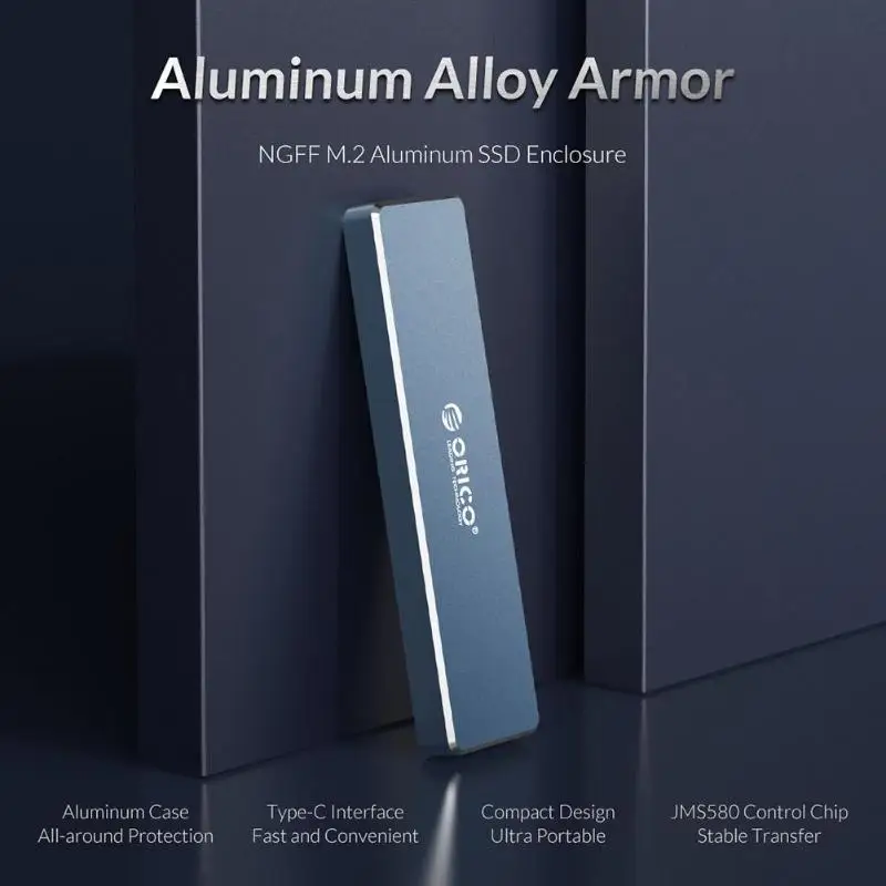 ORICO SSD HDD корпус NGFF M.2 USB3.1 коробка для жесткого диска 5 Гбит/с 2 ТБ 2230 2242 2260 2280 M.2 SSD чехол для портативных ПК