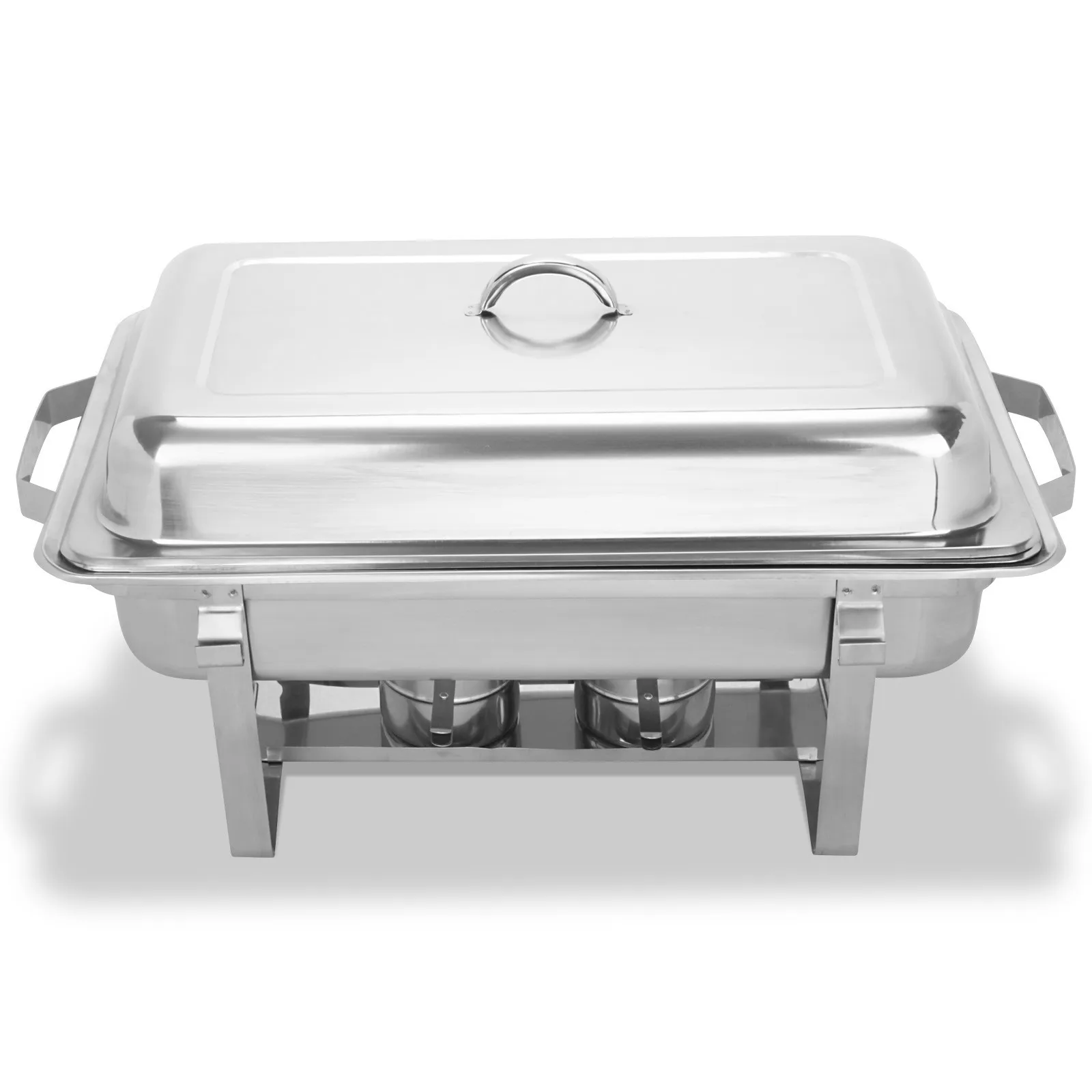 4 Pack Chafing Dish Sets Buffet Catering Stainless Steel W/Tray Folding Chafer 