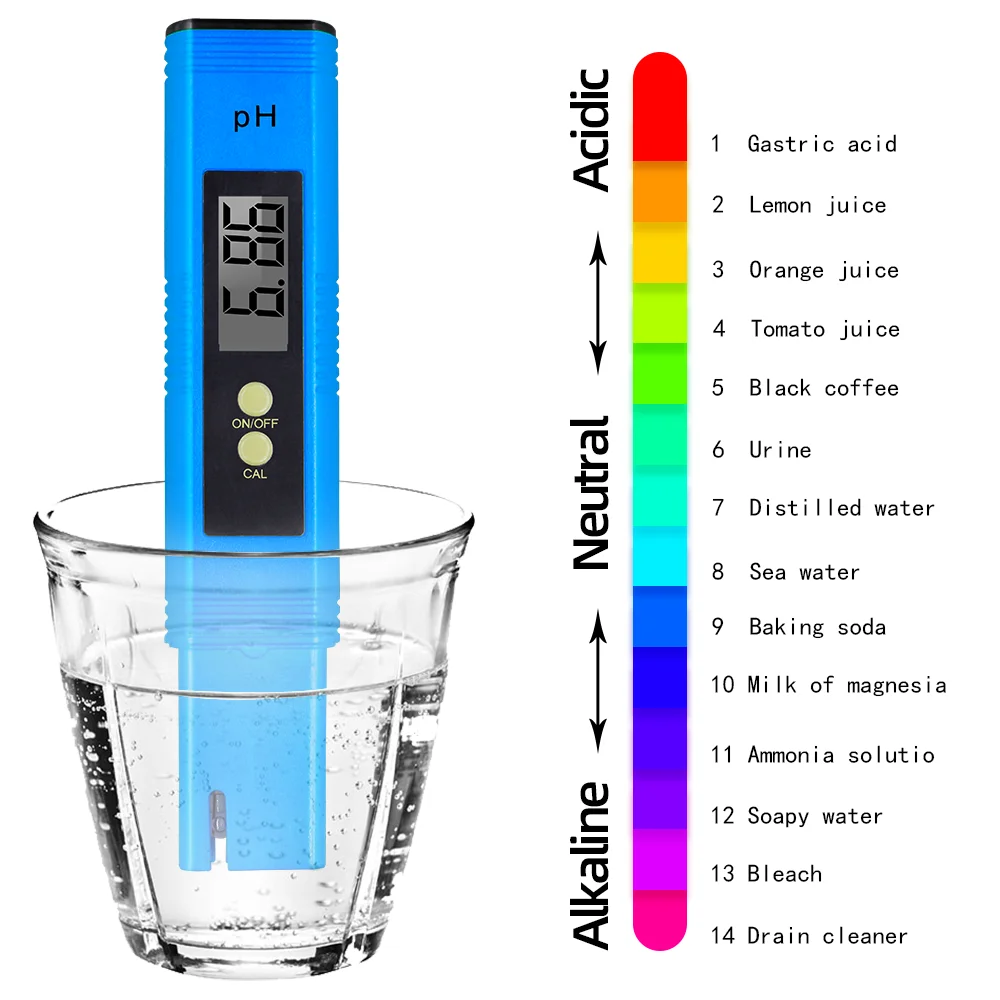 PHMETRO DIGITAL MEDIDOR PH LIQUIDOS + 2 BUFFER CALIBRACION – Vicoffee