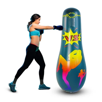 

Boxing Bag Taekwondo Exercise Gym Target Kick Training Stress Relief Free Standing Sandbag Inflatable Adults Kids