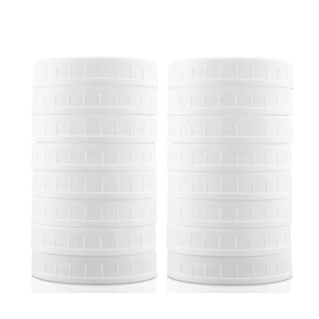 

NEW-16 Pack Wide Mouth Mason Jar Lids,Plastic Storage Caps for Canning Jars,Leak-Proof and Anti-Scratch Resistant Surface
