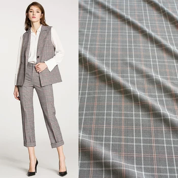 

Winter Suit Fabric Pants Lattice Lining Dress Cloth Elastic Anti Wrinkle Wide 145cm 270g/m