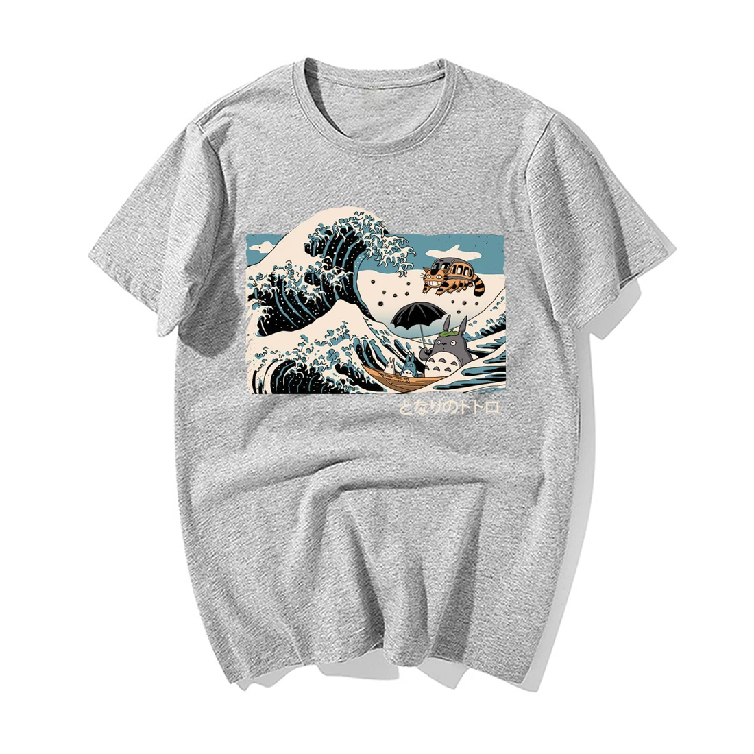 Классическая винтажная Футболка с принтом японского аниме Tonari No Totoro, забавные мужские летние повседневные хлопковые футболки с коротким рукавом, мужские футболки