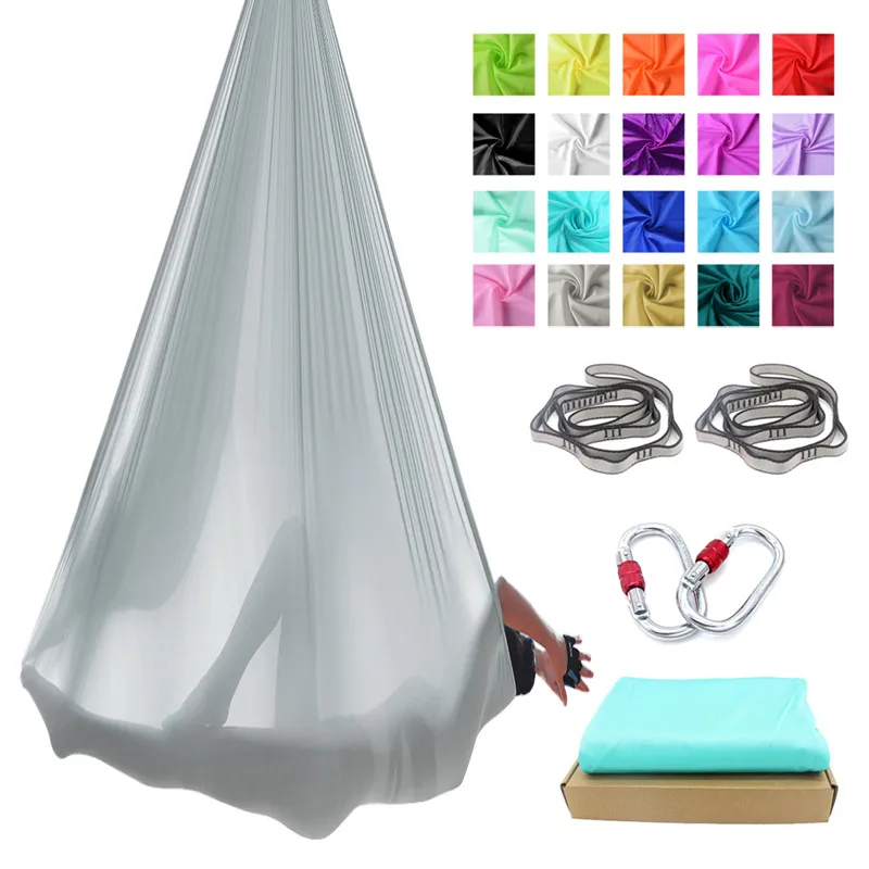 PRIOR FITNESS 5 meters Aerial Yoga Hammock set Anti gravity inversion Equipment swing Trapeze |