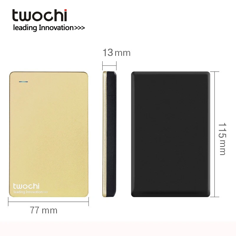 2TB 1TB TWOCHI'' External Hard Drive USB 3.0 Colorful Metal HDD Portable 500GB Storage For PC, Mac,Tablet, Xbox, PS4, PS5, TV the best external hard disk brand