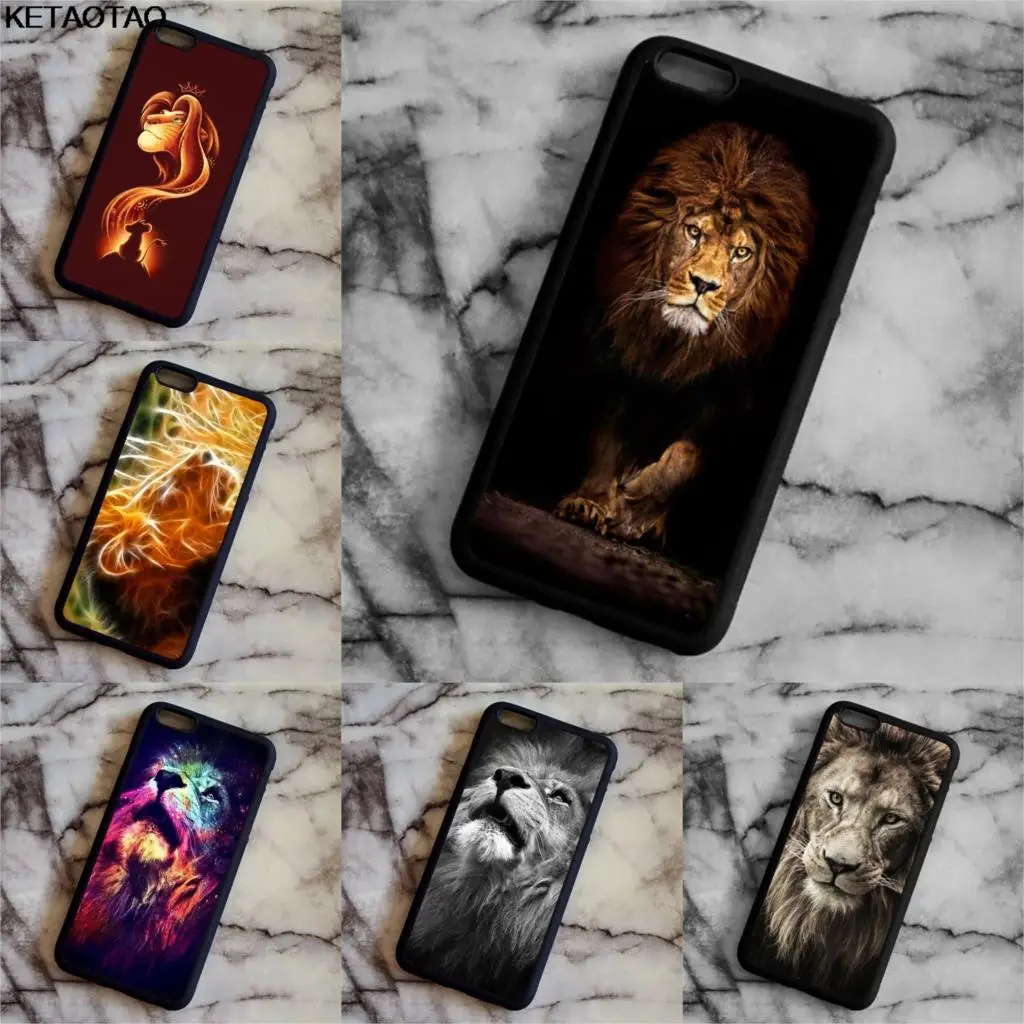 KETAOTAO Король джунглей Лев Модный чехол для телефона s для iPhone 4S 5C SE 5 5S 6 6S 7 8 Plus X Чехол Мягкий ТПУ резиновый силиконовый