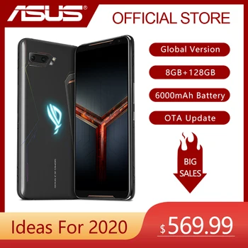 Перейти на Алиэкспресс и купить ASUS ROG Phone II (ZS660KL) Strix Edition игровой телефон Глобальная Версия 8 Гб 128 ГБ Snapdragon 855 plus 6000 мАч NFC OTA Update