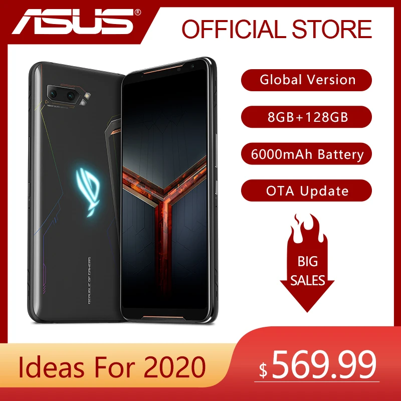 ASUS ROG Phone II (ZS660KL) Strix Edition Gaming Phone Global Version 8GB 128GB Snapdragon 855 plus 6000mAh NFC OTA Update ASUS ROG Phone II (ZS660KL) Strix Edition Gaming Phone Global Version 8GB 128GB Snapdragon 855 plus 6000mAh NFC OTA Update