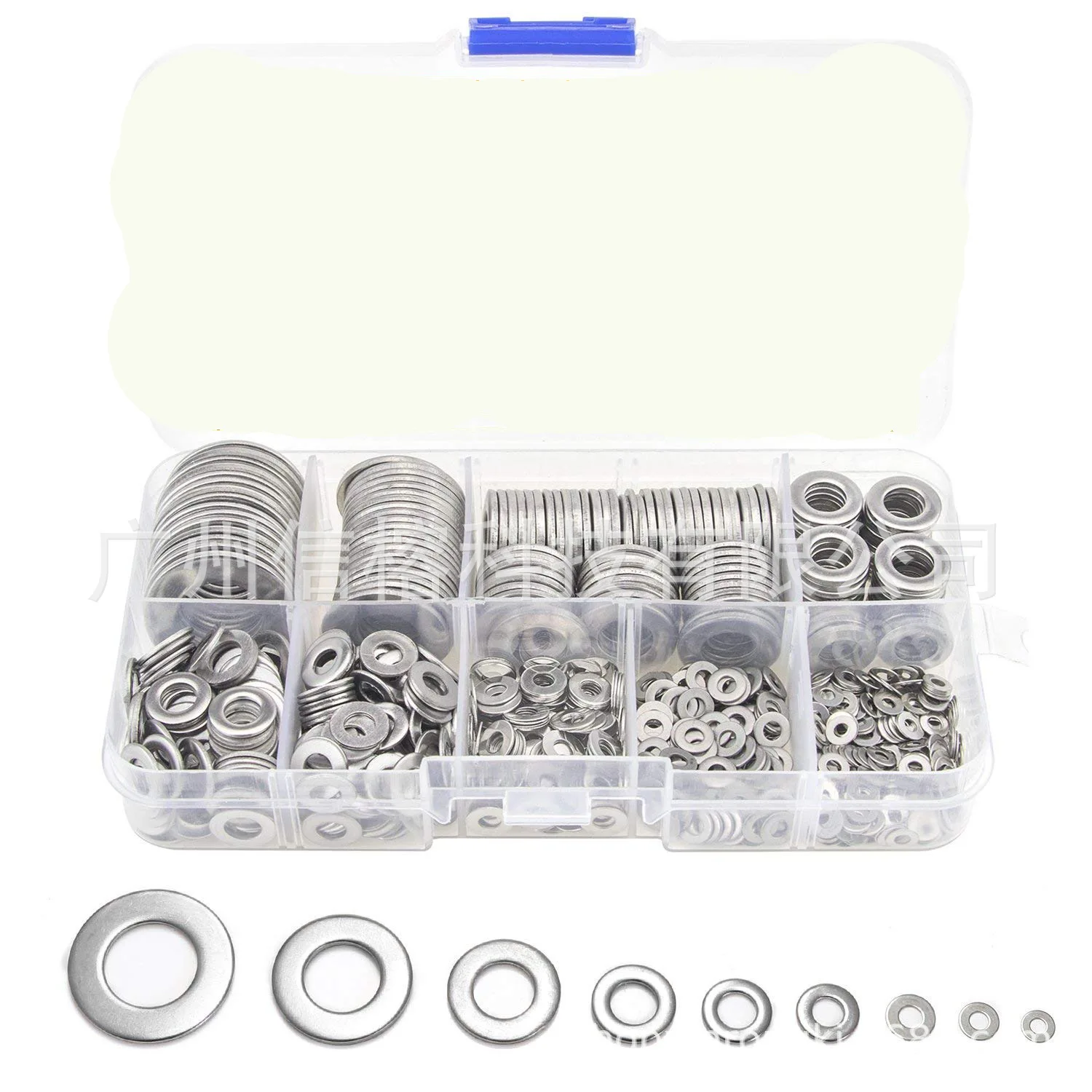 

Cross Border Electricity Supplier for 580PCS Gasket Metal 304 Stainless Steel Flat Washers Set M2-M12 Boxed