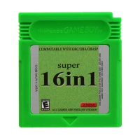 Super 16 in 1 16 бит видеоигры картридж Консоли Карты для nintendo GBC сборники коллекция все в 1 английская версия - Цвет: Super 16 in 1