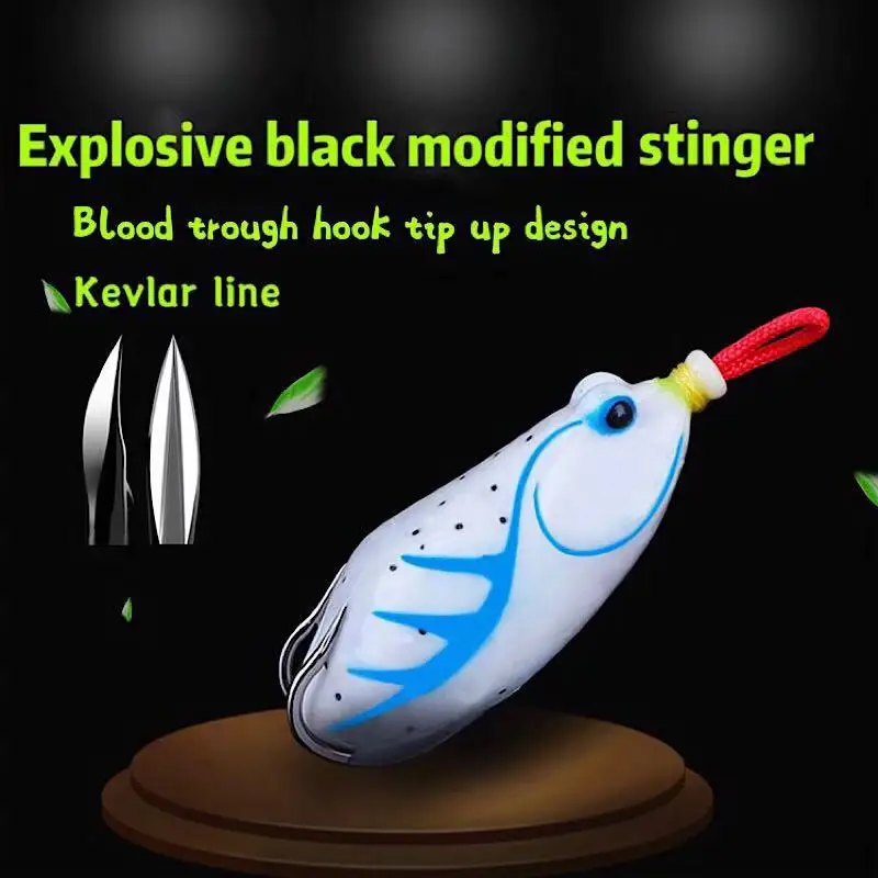 

1pcs Frog Lure Snakehead Topwater Soft Fishing Lure Crankbait 6.5cm/14g