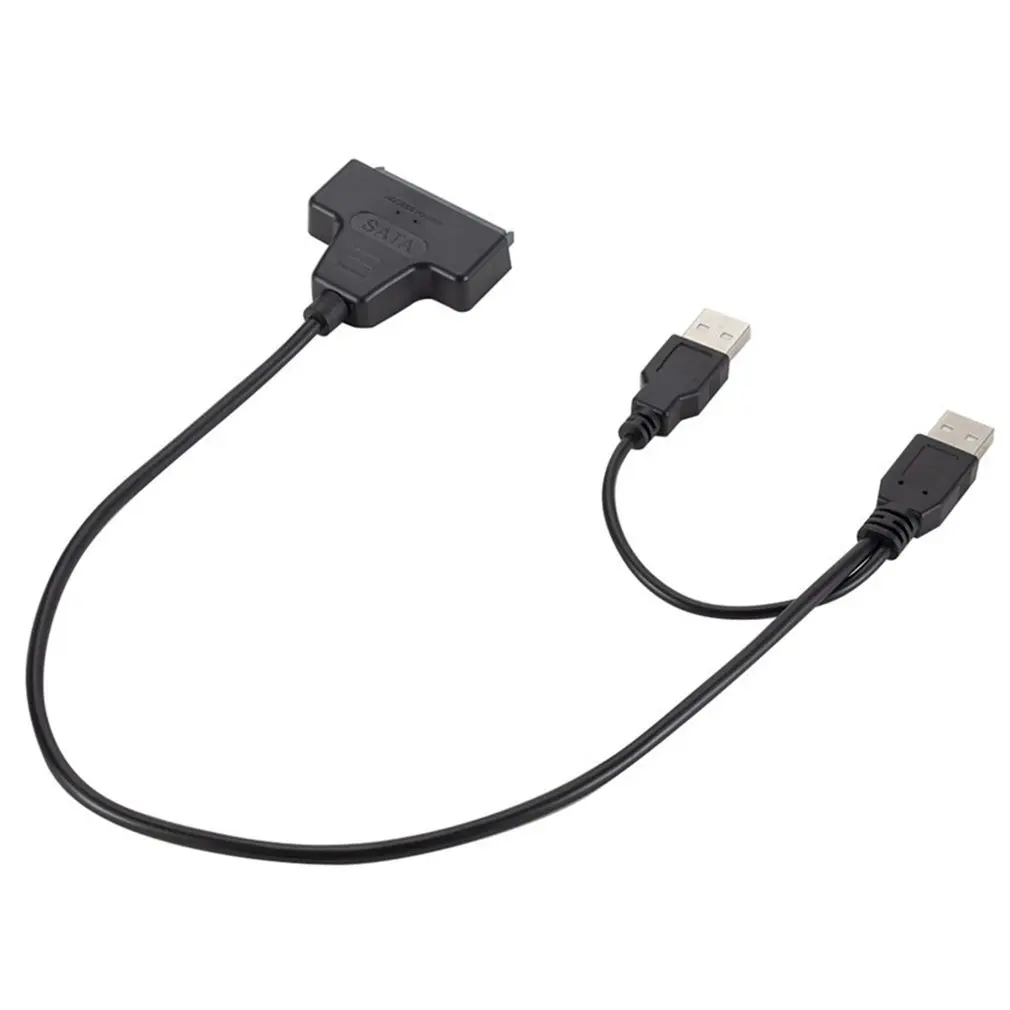 USB 2,0 SATA 7+ 15 pin к USB 2,0 кабель-адаптер для 2,5 HDD кабель для жесткого диска приводной удлинитель кабель для ПК/ноутбука черный