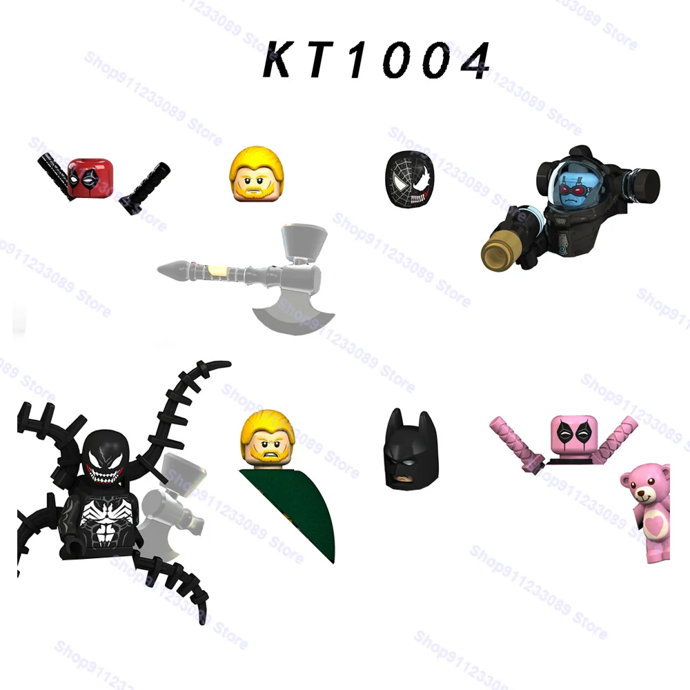 8 шт./лот супергерой Дэдпул Веном серия сборные строительные блоки фигурки героев
