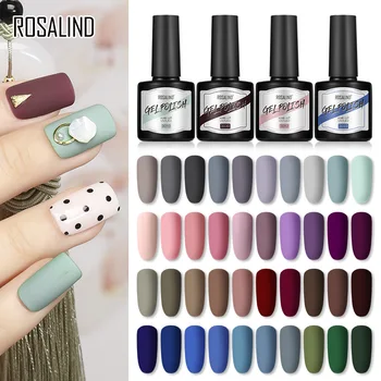 

ROSALIND 8ml Nail Gel Polish Matte Top Coat All For Manicure Hybrid Varnishes Soak Off Nails Art Semi Permanent Nail Polish