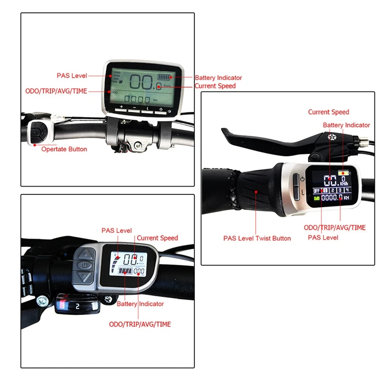 XH18 LCD Display for TongSheng TSDZ2 Mid Drive Motor Electric Bike Bicycle Ebike Parts Modification Accessories