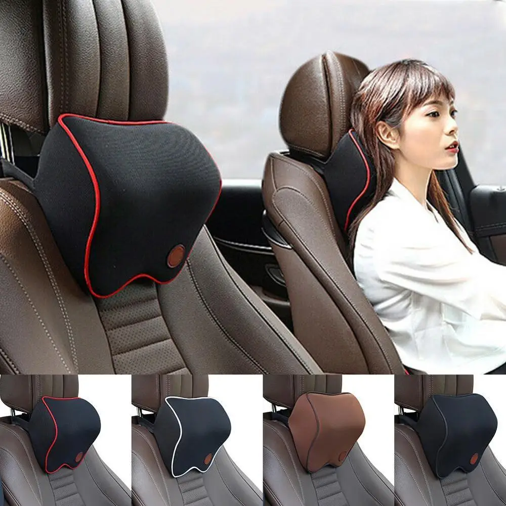 Автомобильная подушка для шеи, 3D подушка для головы с эффектом памяти, Автомобильная подушка для шеи, мягкая волоконная подушка для путешествий, аксессуары для автокресла