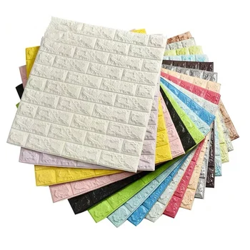 

3pc 3D Brick Wall Stickers DIY Decor Self-Adhesive Waterproof Wallpaper For Kids Room Bedroom 3D Wall Sticker Brick