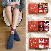 Рождественские носки с трехмерным рисунком оленя; милые носки; сезон осень-зима; женские носки