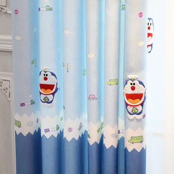 

Cartoon Curtains for Living Dining Room Bedroom Blue ChildrenRoom Curtains Tulle Boy Room Finished Product Customization Curtain