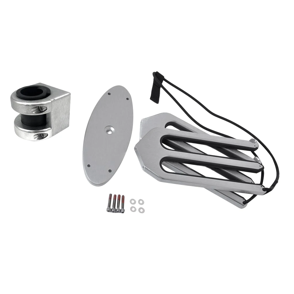 1 Pair CNC Aluminum Boat Wakeboard Tower Racks Surfboard Rack Wake Board Holder Bracket- Clamp Size 48mm 1 7/8 inch