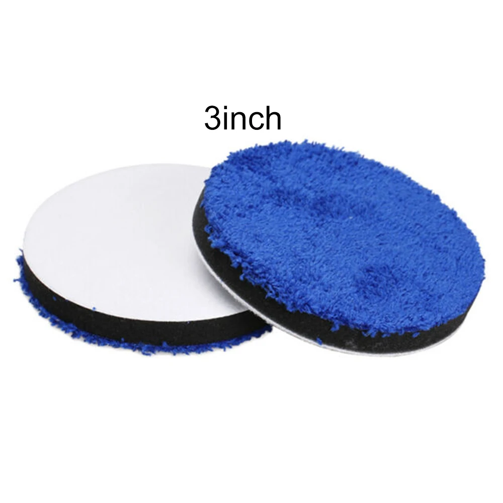 2Pcs 3//4//5//6//7inch Microfiber Polishing Pads Buffing Pad Set For Car Polisher