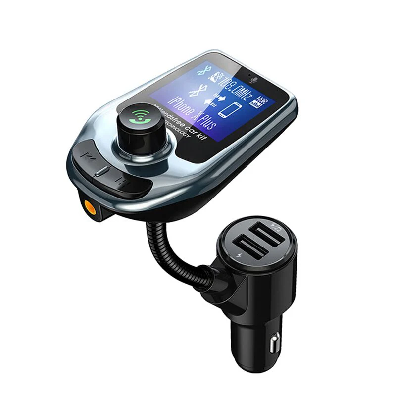 Зеленый Автомобильный MP3-плеер Hands-free, автомобильный комплект, Bluetooth, fm-передатчик, аудио, mp3 модулятор, u-диск, музыка, воспроизведение, автомобильный комплект, QC 3,0, порт для зарядки - Цвет: Зеленый