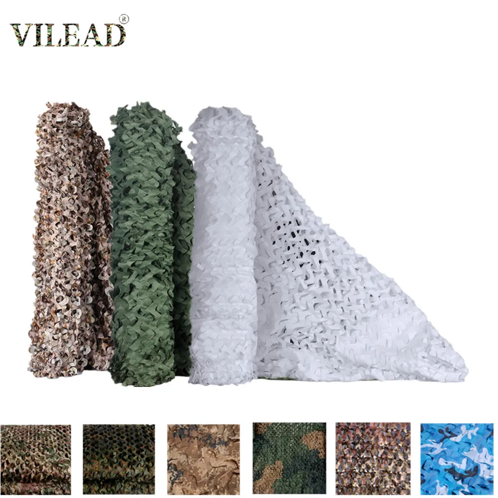 VILEAD Simple 21 Colors Camouflage Nets 3x5 2x3 3x3M Military Army Hunting Camo Netting Mesh for Car Tents Sun Shelter Covers